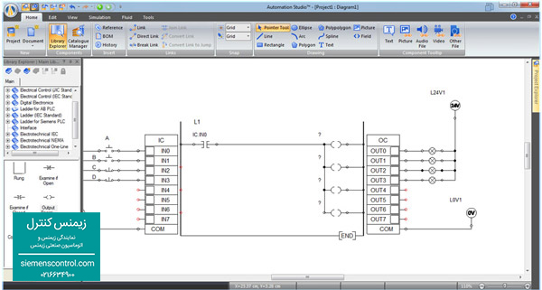 زیمنس کنترل - اتصال کنتاکتور