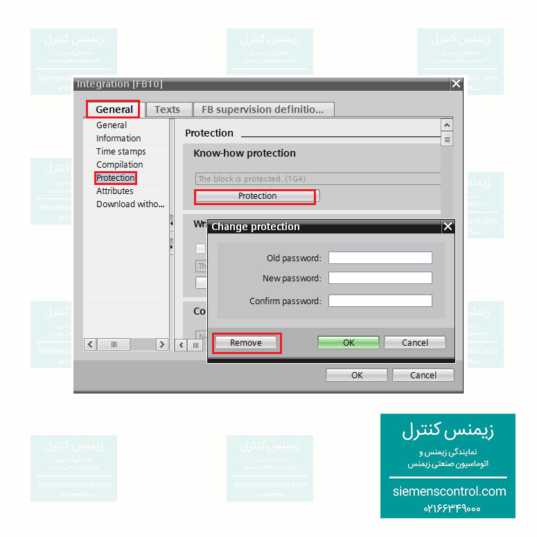 نمایندگی زیمنس ایران - آموزش پی ال سی 1200 زیمنس - حذف رمز عبور بلوک برنامه نویسی